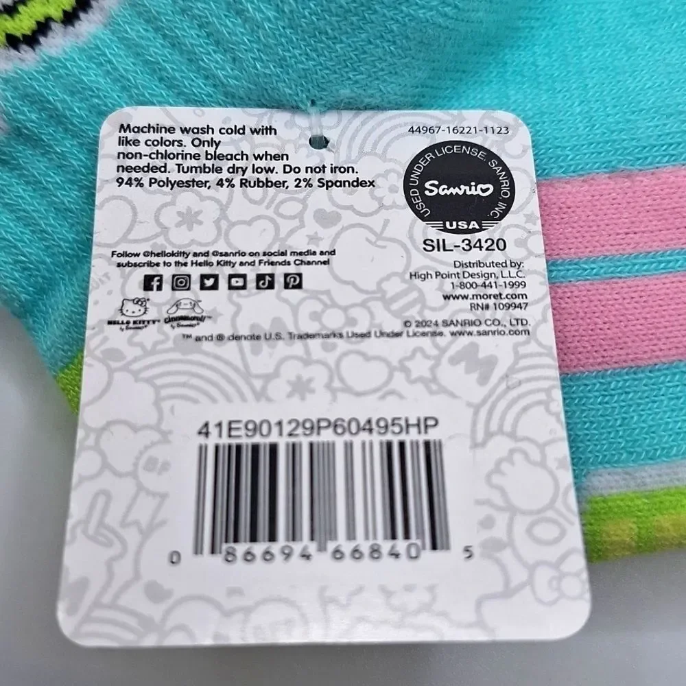 Hello Kitty Cinnamonroll mid crew socks 2 pair sanrio characters